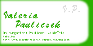 valeria paulicsek business card